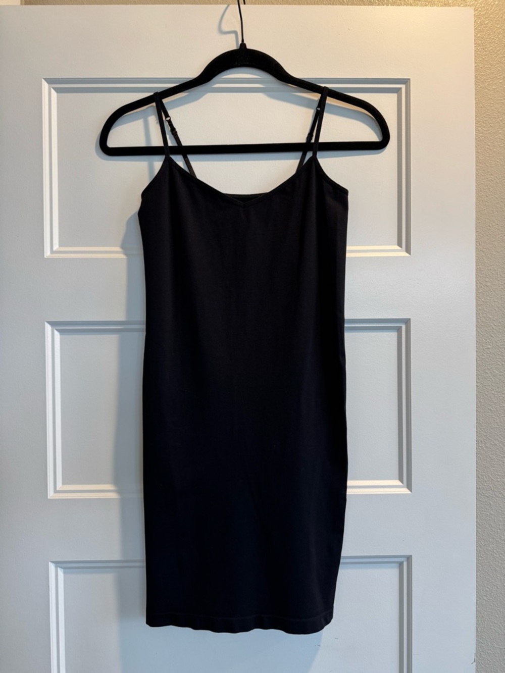 Intimately Free People Spaghetti Strap Black Nylon Slip Dress Size Medium Large